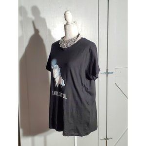 LIVE & TELL UNICORN BASIC TEE COLOR BLACK SHORT SLEEVE COTTON SIZE XL